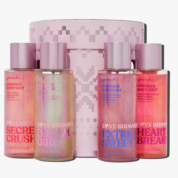 VS PINK LOVE SHIMMER FRAGRANCE GIFT SET NWT
